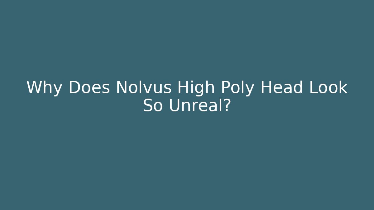 Why Does Nolvus High Poly Head Look So Unreal?