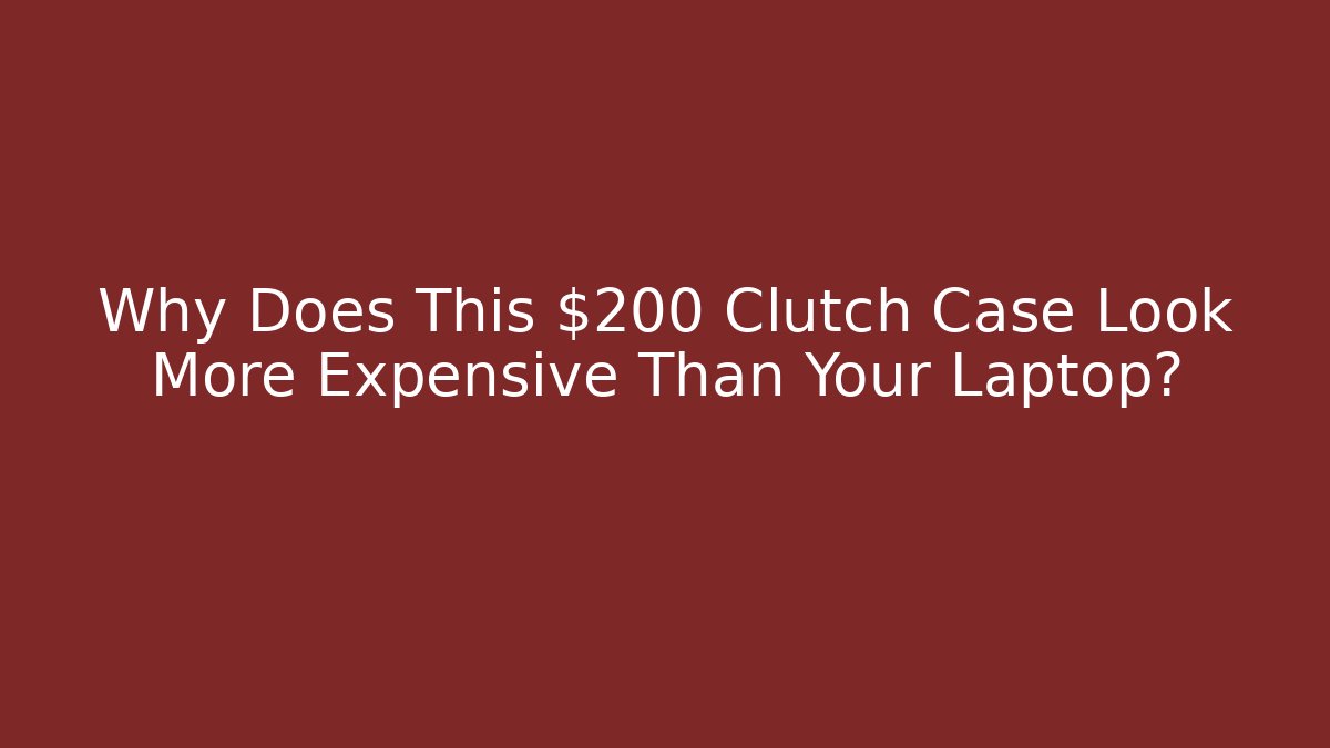 Why Does This $200 Clutch Case Look More Expensive Than Your Laptop?