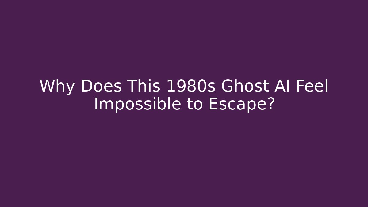 Why Does This 1980s Ghost AI Feel Impossible to Escape?