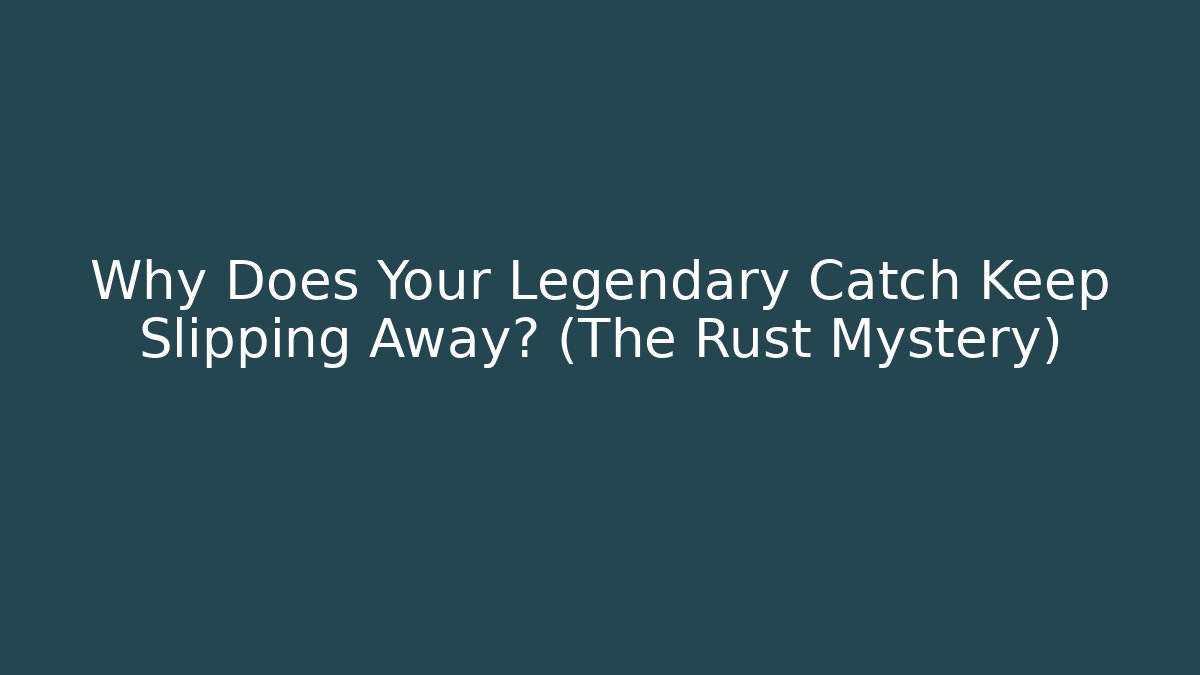 Why Does Your Legendary Catch Keep Slipping Away? (The Rust Mystery)