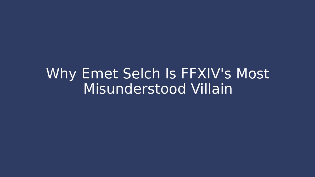 Why Emet Selch Is FFXIV's Most Misunderstood Villain