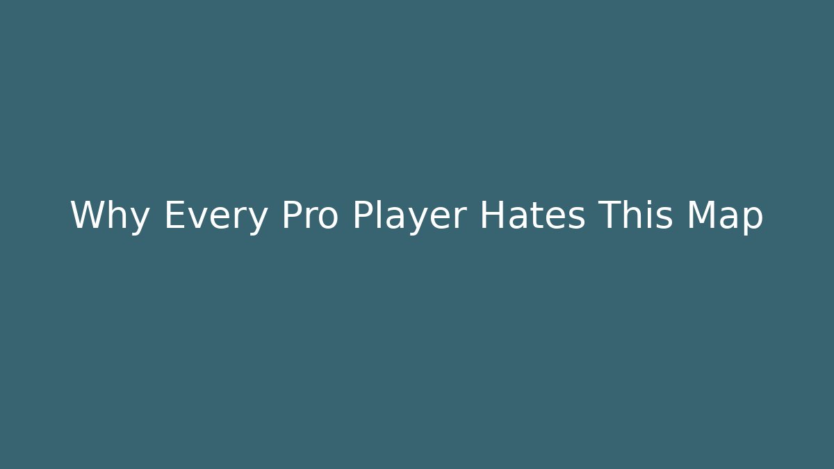 Why Every Pro Player Hates This Map - Critter Realm