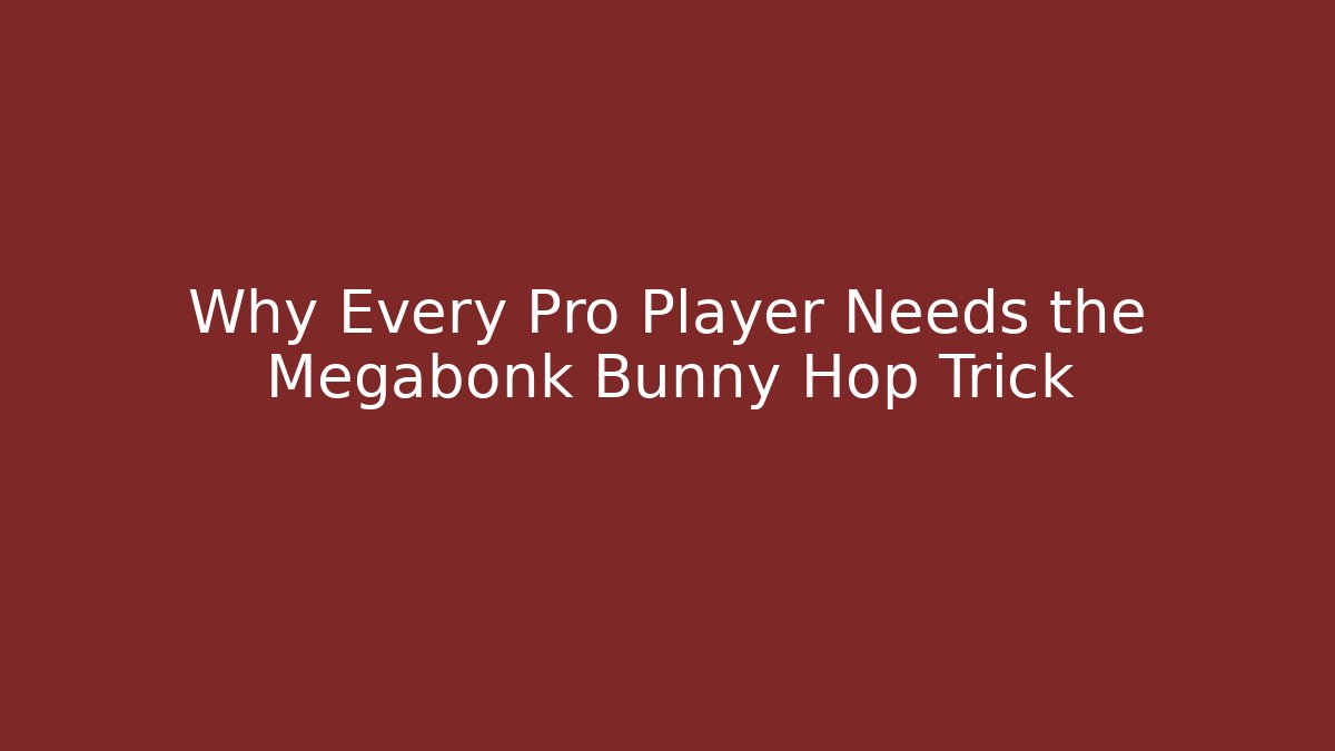 Why Every Pro Player Needs the Megabonk Bunny Hop Trick - Critter Realm