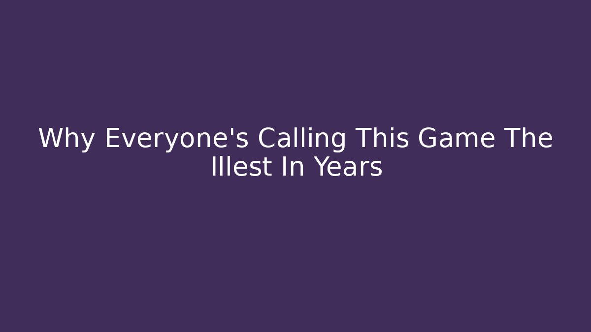 Why Everyone's Calling This Game The Illest In Years - Critter Realm