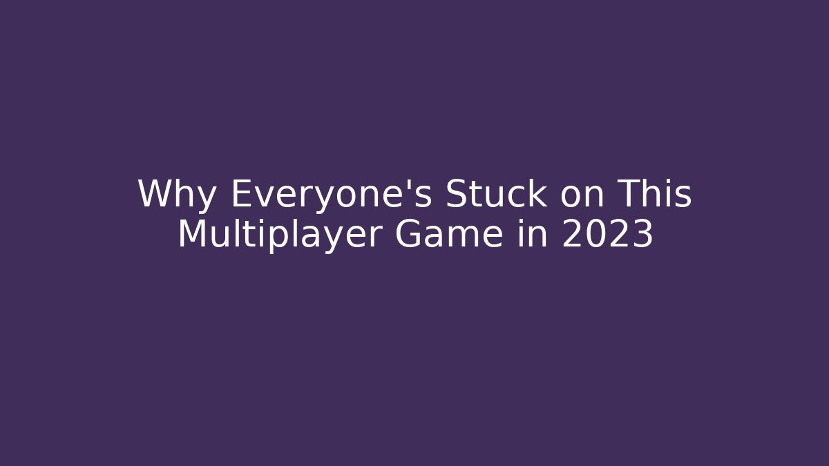 Why Everyone’s Stuck on This Multiplayer Game in 2023 - Critter Realm
