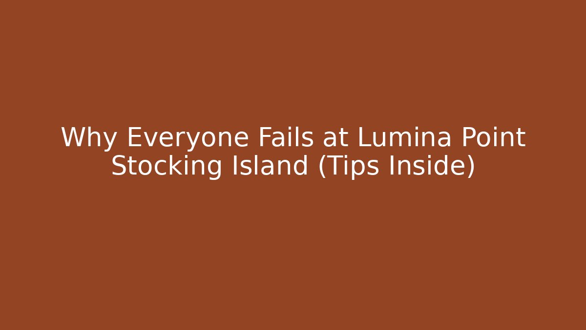 Why Everyone Fails at Lumina Point Stocking Island (Tips Inside)
