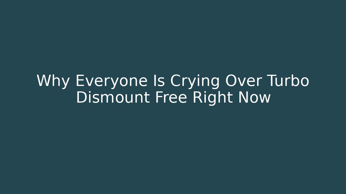 Why Everyone Is Crying Over Turbo Dismount Free Right Now