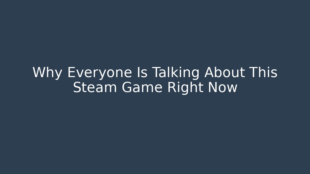 Why Everyone Is Talking About This Steam Game Right Now - Critter Realm
