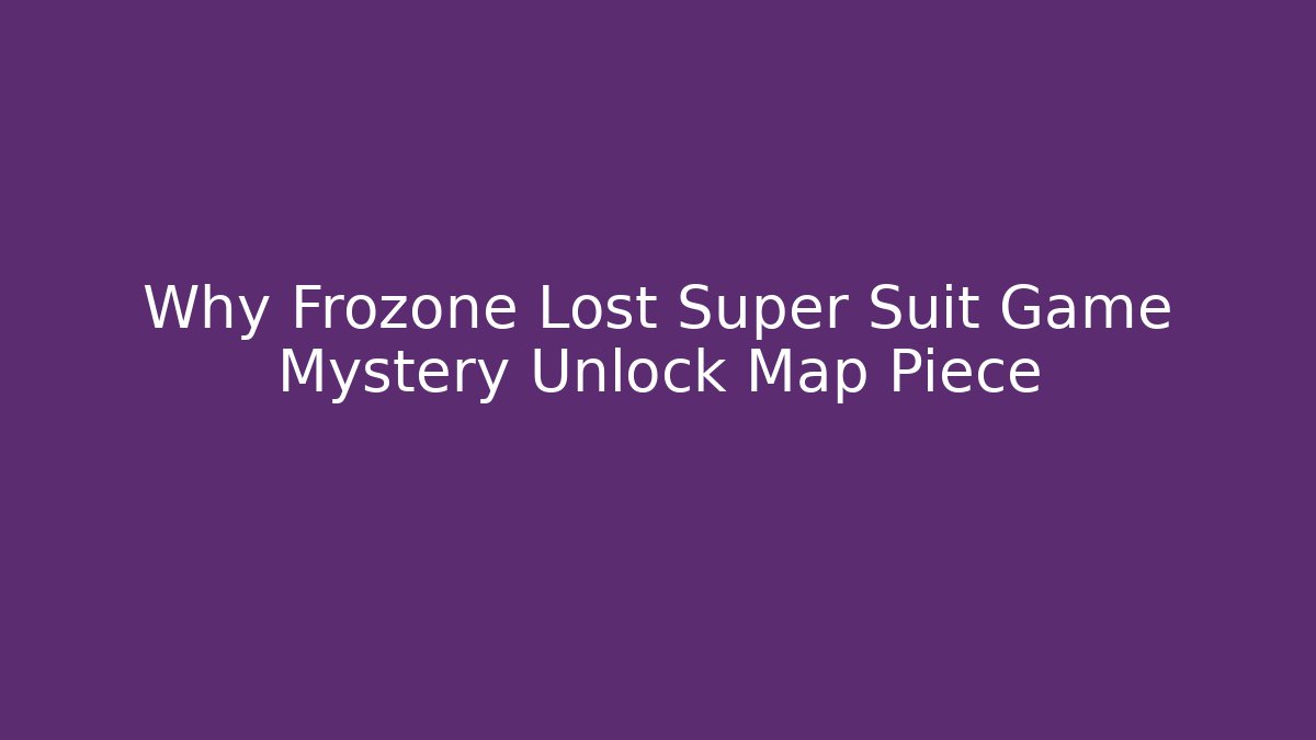 Why Frozone Lost Super Suit Game Mystery Unlock Map Piece