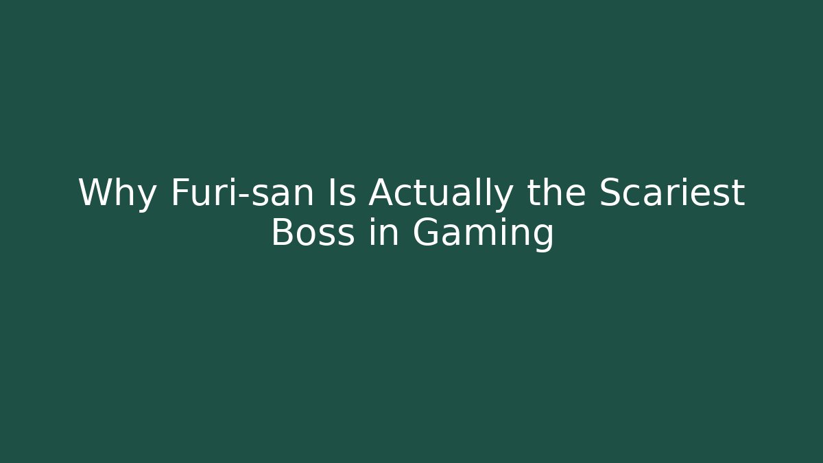 Why Furi-san Is Actually the Scariest Boss in Gaming