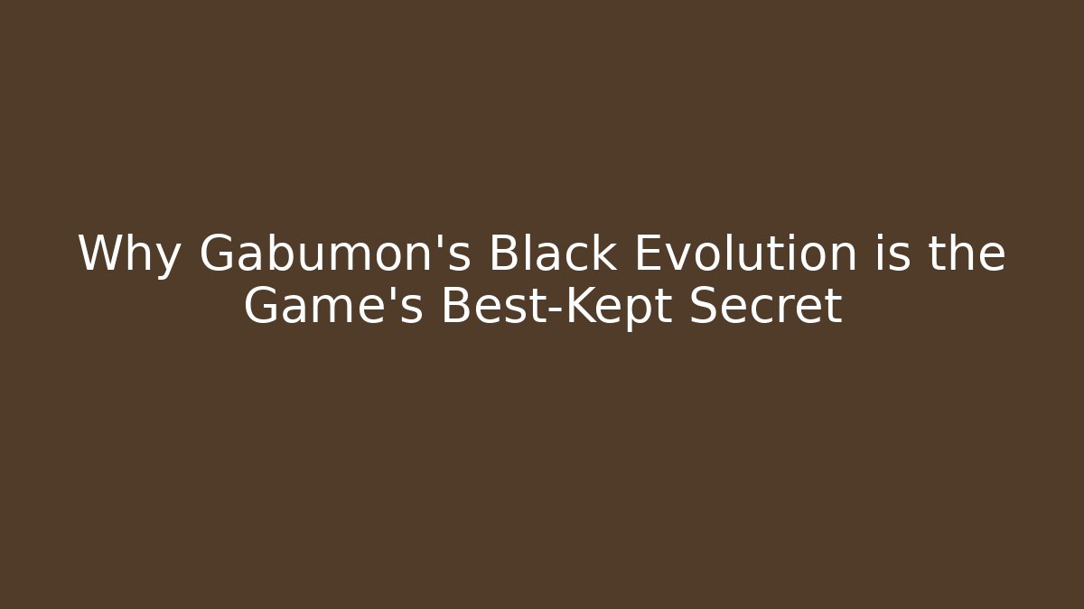 Why Gabumon's Black Evolution is the Game's Best-Kept Secret - Critter Realm
