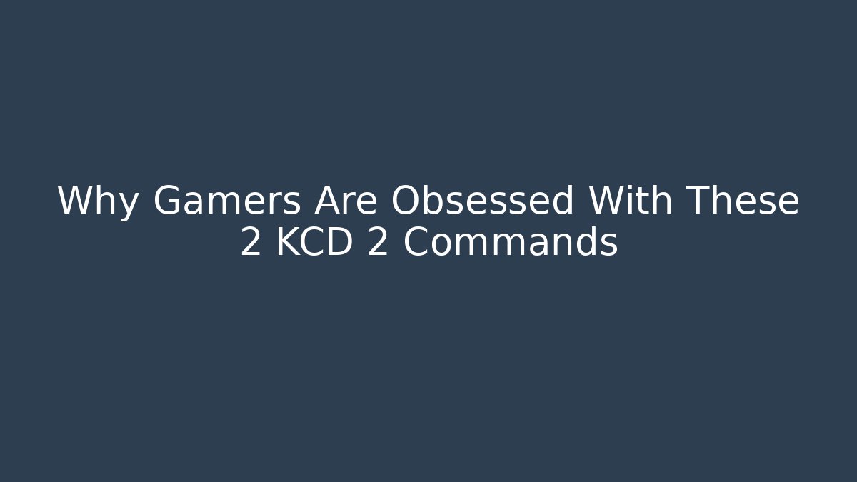 Why Gamers Are Obsessed With These 2 KCD 2 Commands