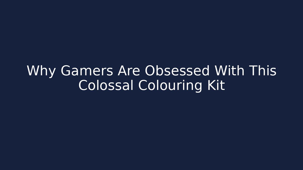 Why Gamers Are Obsessed With This Colossal Colouring Kit
