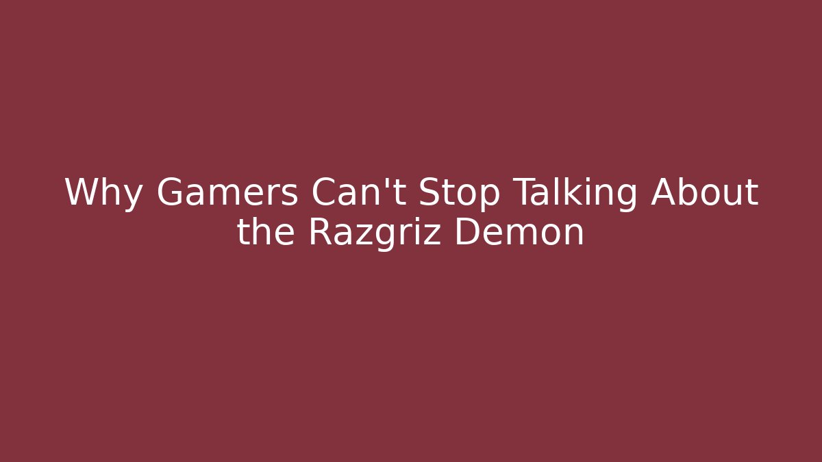 Why Gamers Can't Stop Talking About the Razgriz Demon