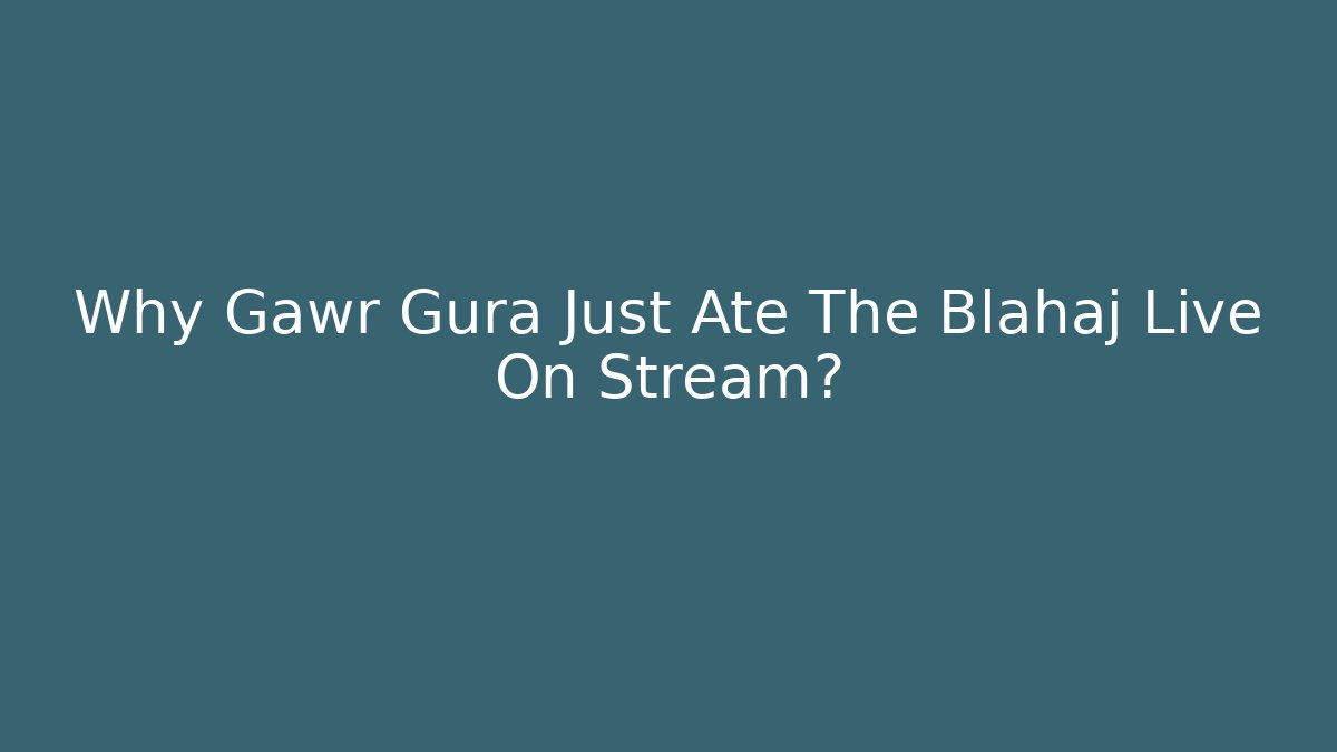 Why Gawr Gura Just Ate The Blahaj Live On Stream?