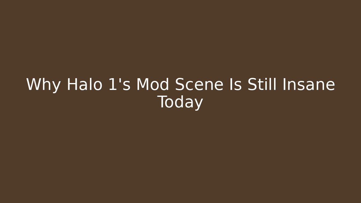 Why Halo 1's Mod Scene Is Still Insane Today