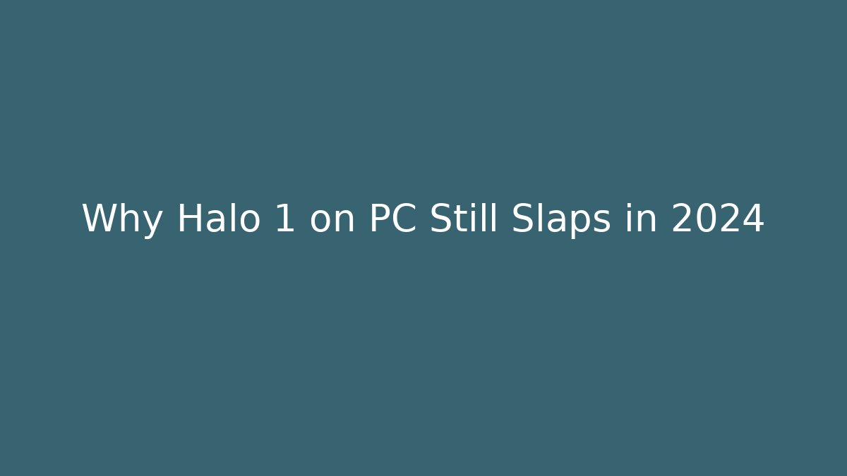 Why Halo 1 on PC Still Slaps in 2024