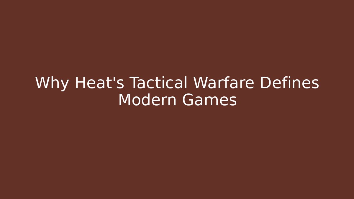 Why Heat’s Tactical Warfare Defines Modern Games - Critter Realm