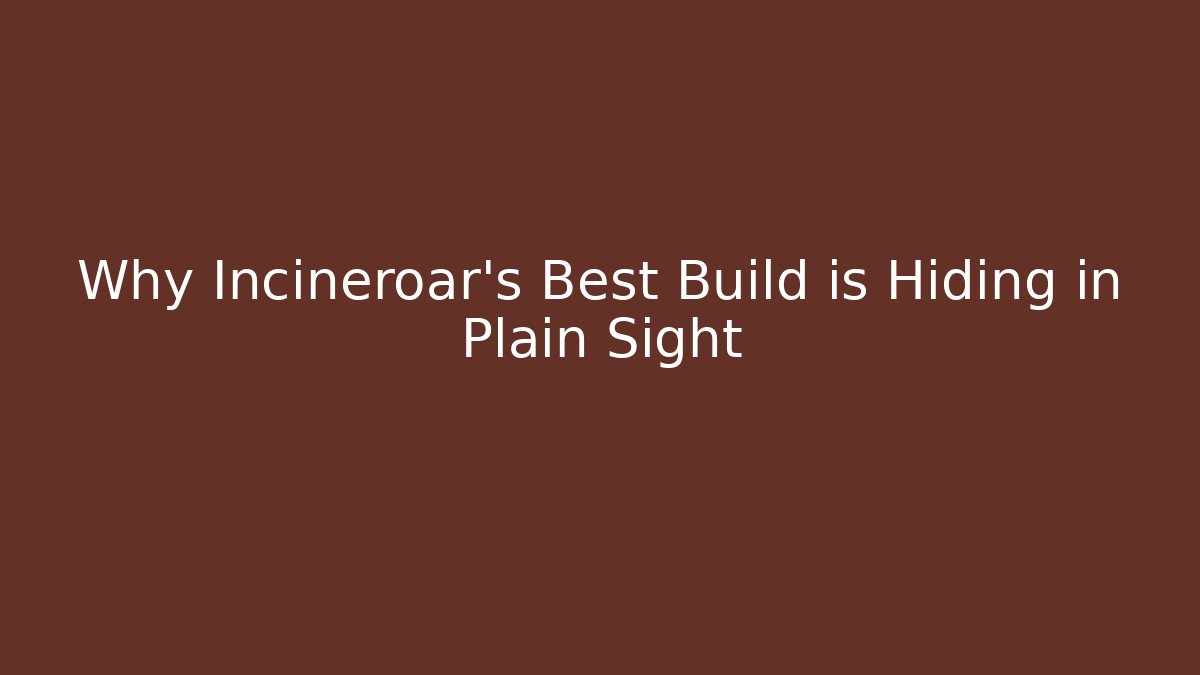 Why Incineroar's Best Build is Hiding in Plain Sight - Critter Realm