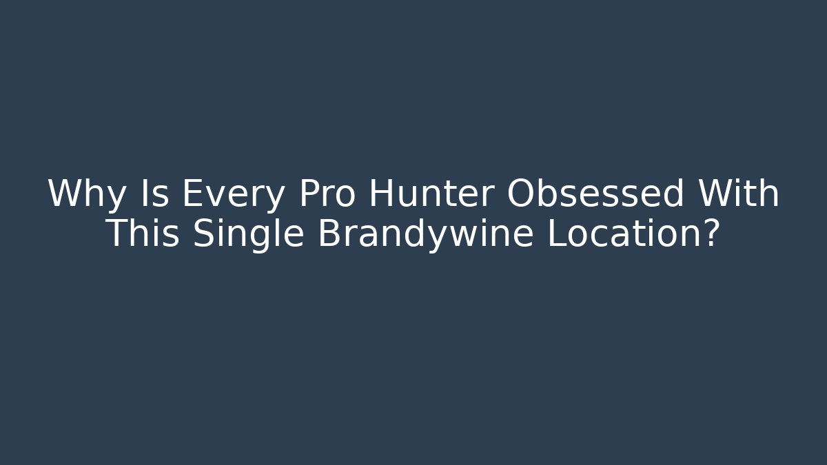 Why Is Every Pro Hunter Obsessed With This Single Brandywine Location?