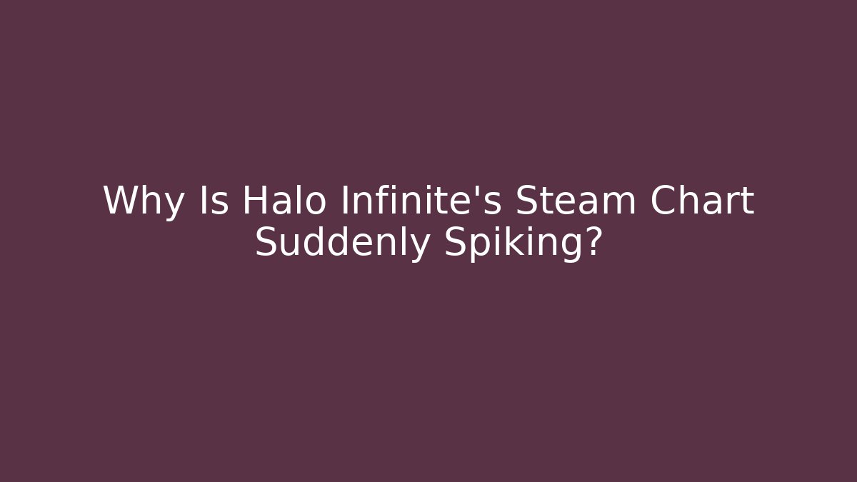 Why Is Halo Infinite’s Steam Chart Suddenly Spiking? - Critter Realm