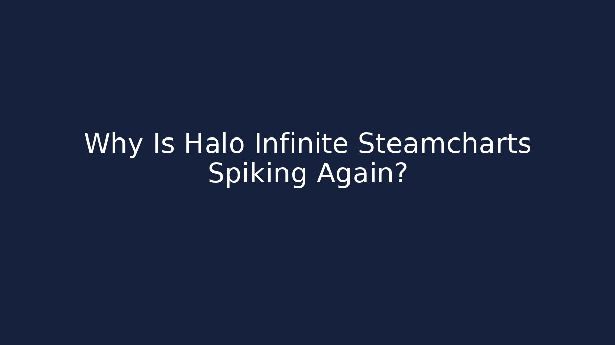 Why Is Halo Infinite Steamcharts Spiking Again?