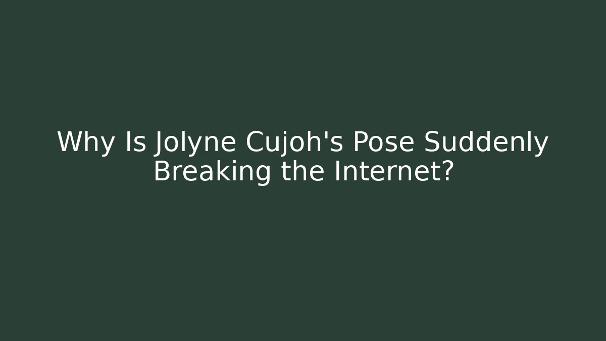 Why Is Jolyne Cujoh's Pose Suddenly Breaking the Internet?