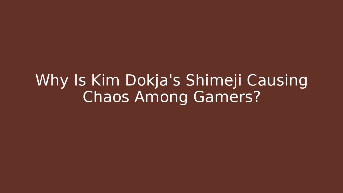 Why Is Kim Dokja's Shimeji Causing Chaos Among Gamers?