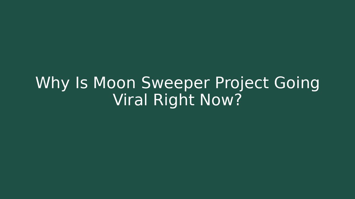 Why Is Moon Sweeper Project Going Viral Right Now? - Critter Realm
