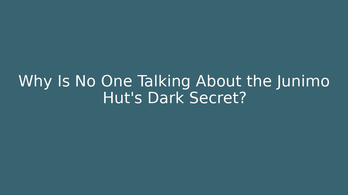 Why Is No One Talking About the Junimo Hut’s Dark Secret?