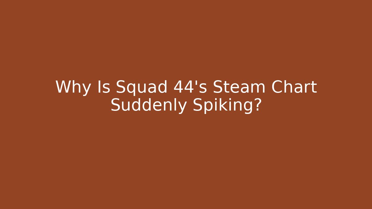 Why Is Squad 44's Steam Chart Suddenly Spiking?