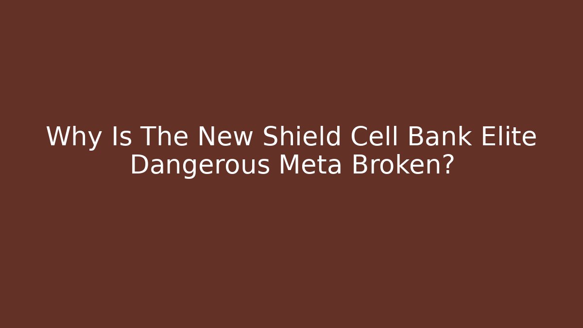 Why Is The New Shield Cell Bank Elite Dangerous Meta Broken?