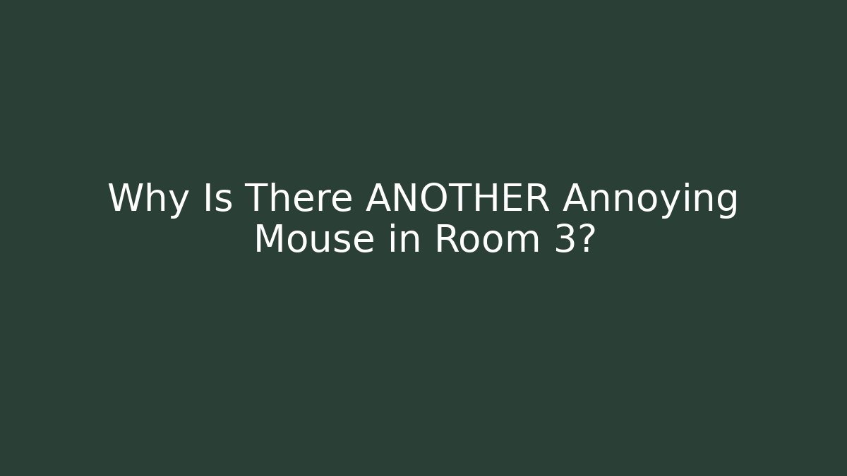 Why Is There ANOTHER Annoying Mouse in Room 3?