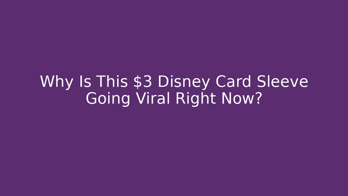 Why Is This $3 Disney Card Sleeve Going Viral Right Now?