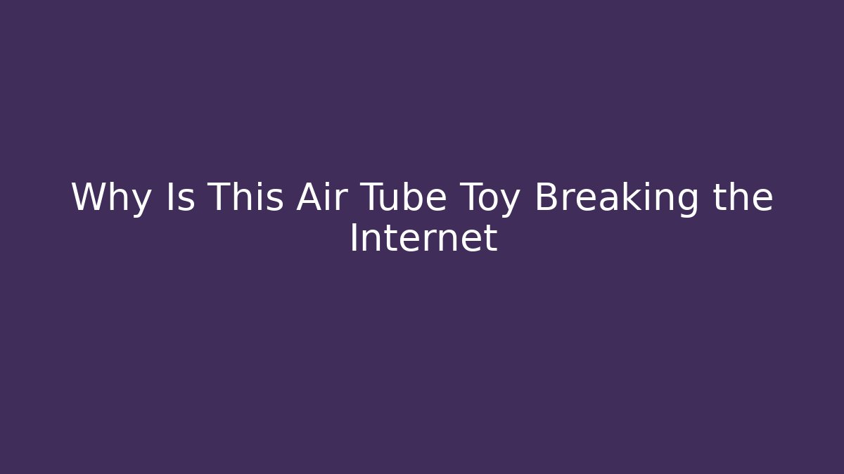 Why Is This Air Tube Toy Breaking the Internet