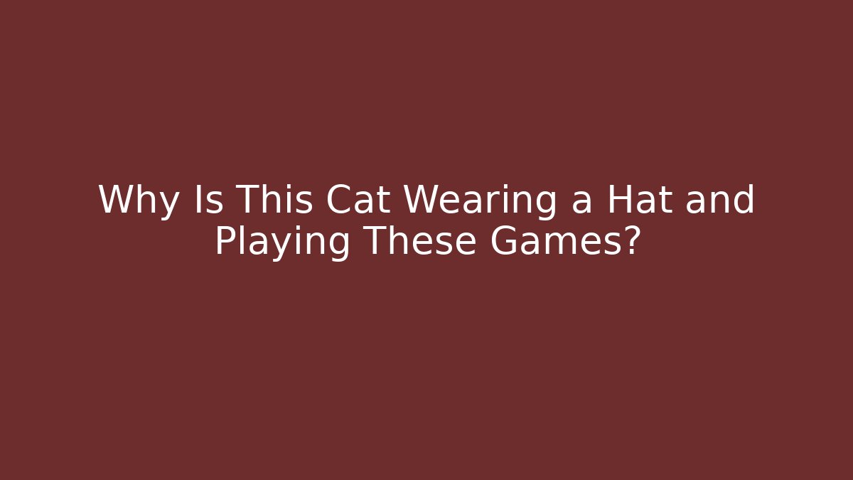 Why Is This Cat Wearing a Hat and Playing These Games? - Critter Realm