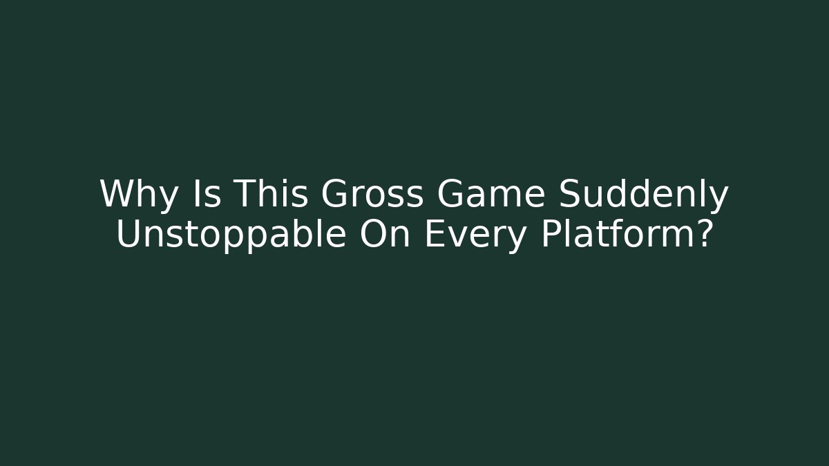 Why Is This Gross Game Suddenly Unstoppable On Every Platform? - Critter Realm
