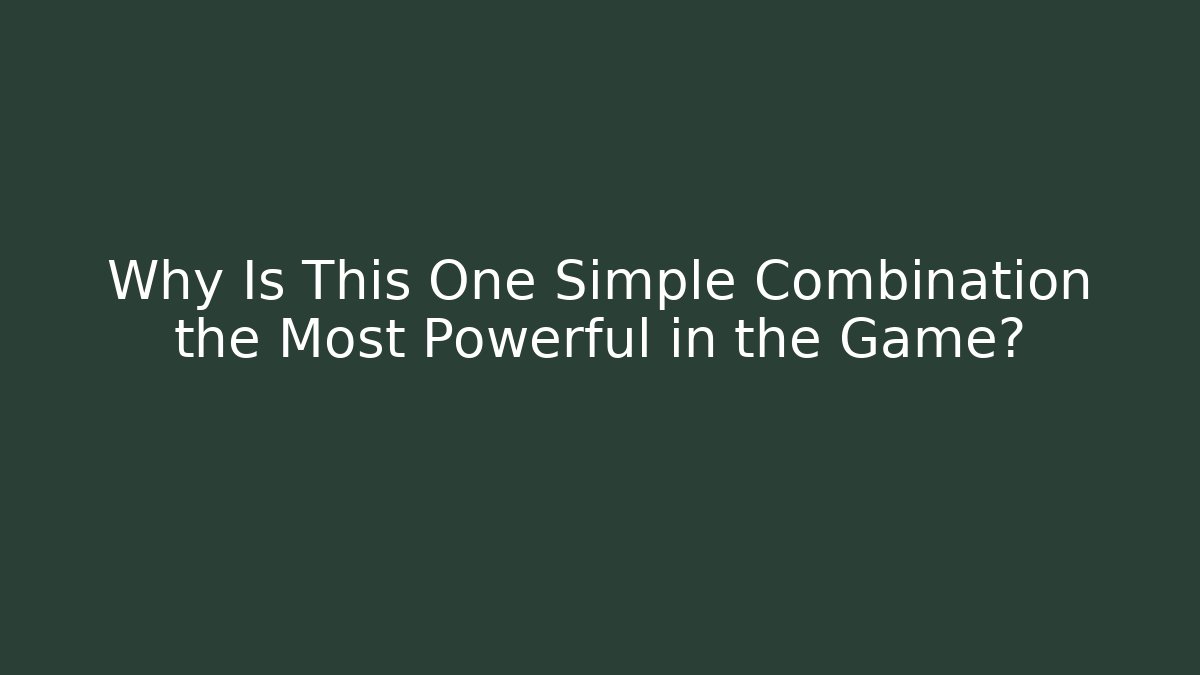 Why Is This One Simple Combination the Most Powerful in the Game? - Critter Realm
