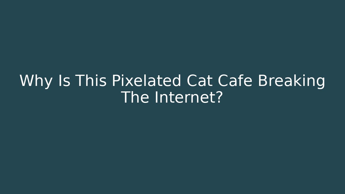 Why Is This Pixelated Cat Cafe Breaking The Internet?