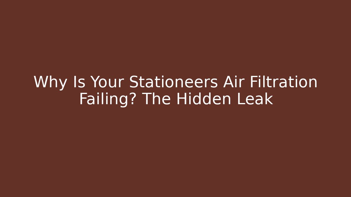Why Is Your Stationeers Air Filtration Failing? The Hidden Leak