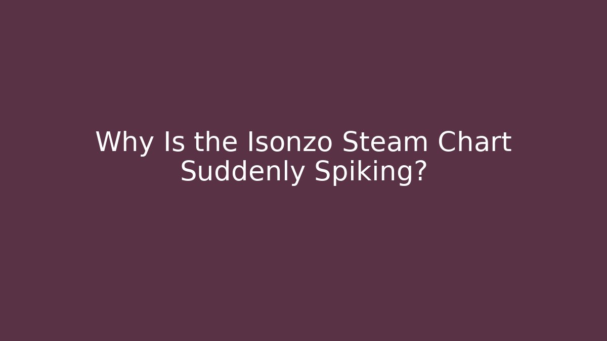 Why Is the Isonzo Steam Chart Suddenly Spiking?