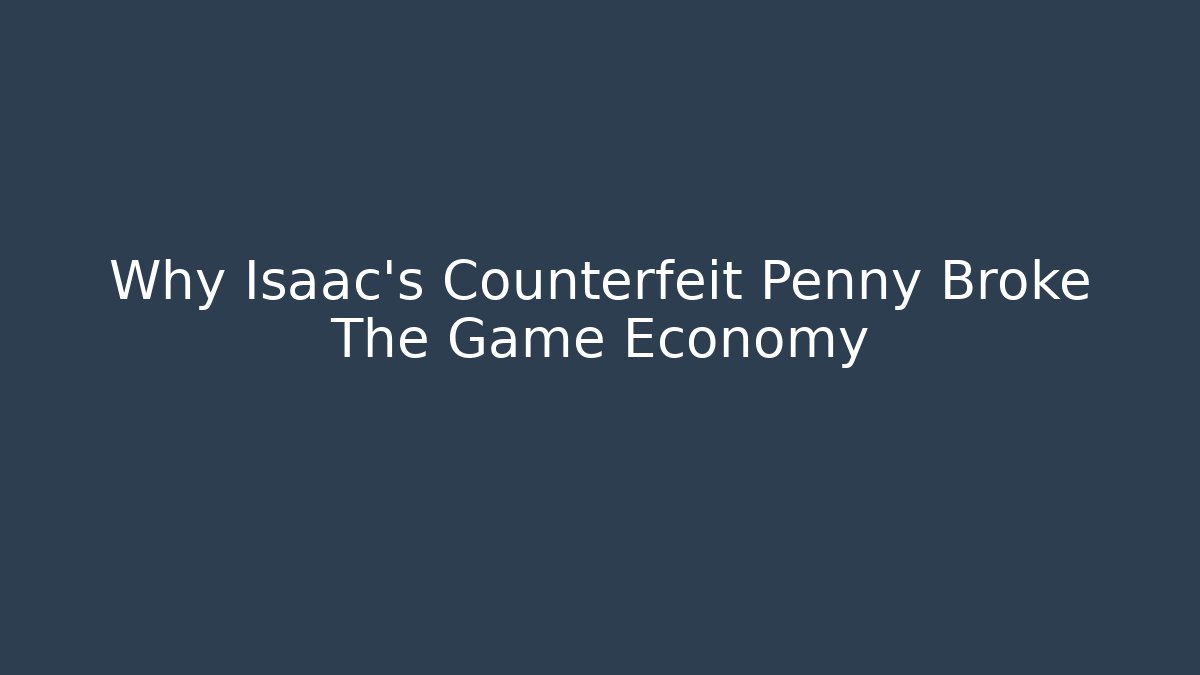 Why Isaac's Counterfeit Penny Broke The Game Economy