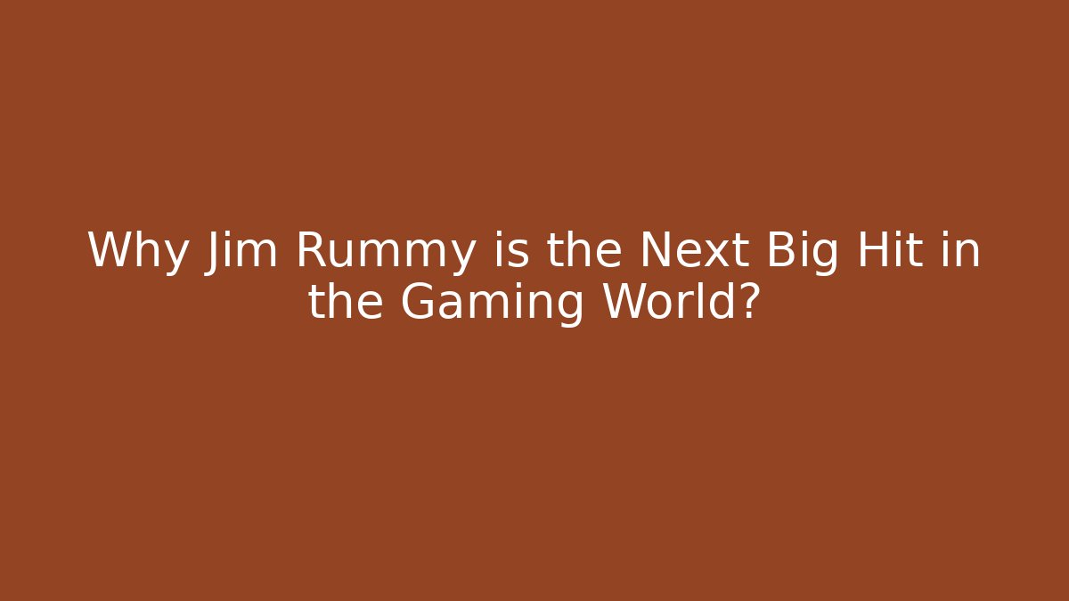 Why Jim Rummy is the Next Big Hit in the Gaming World?