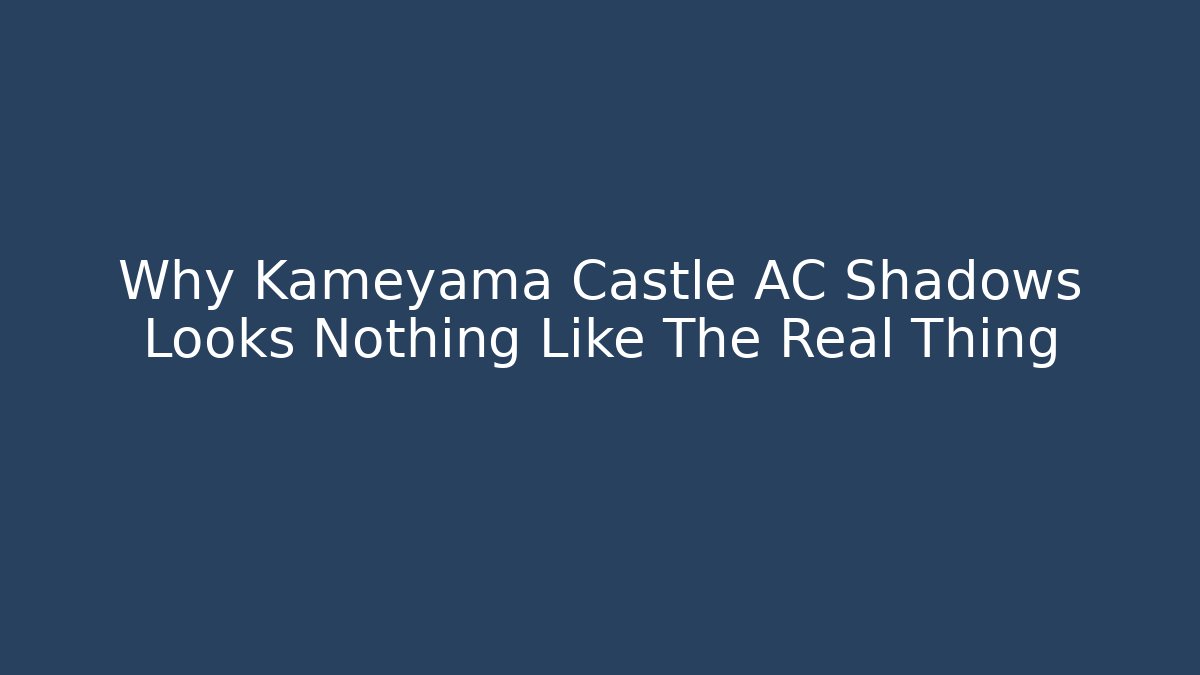 Why Kameyama Castle AC Shadows Looks Nothing Like The Real Thing