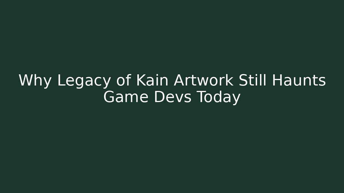 Why Legacy of Kain Artwork Still Haunts Game Devs Today