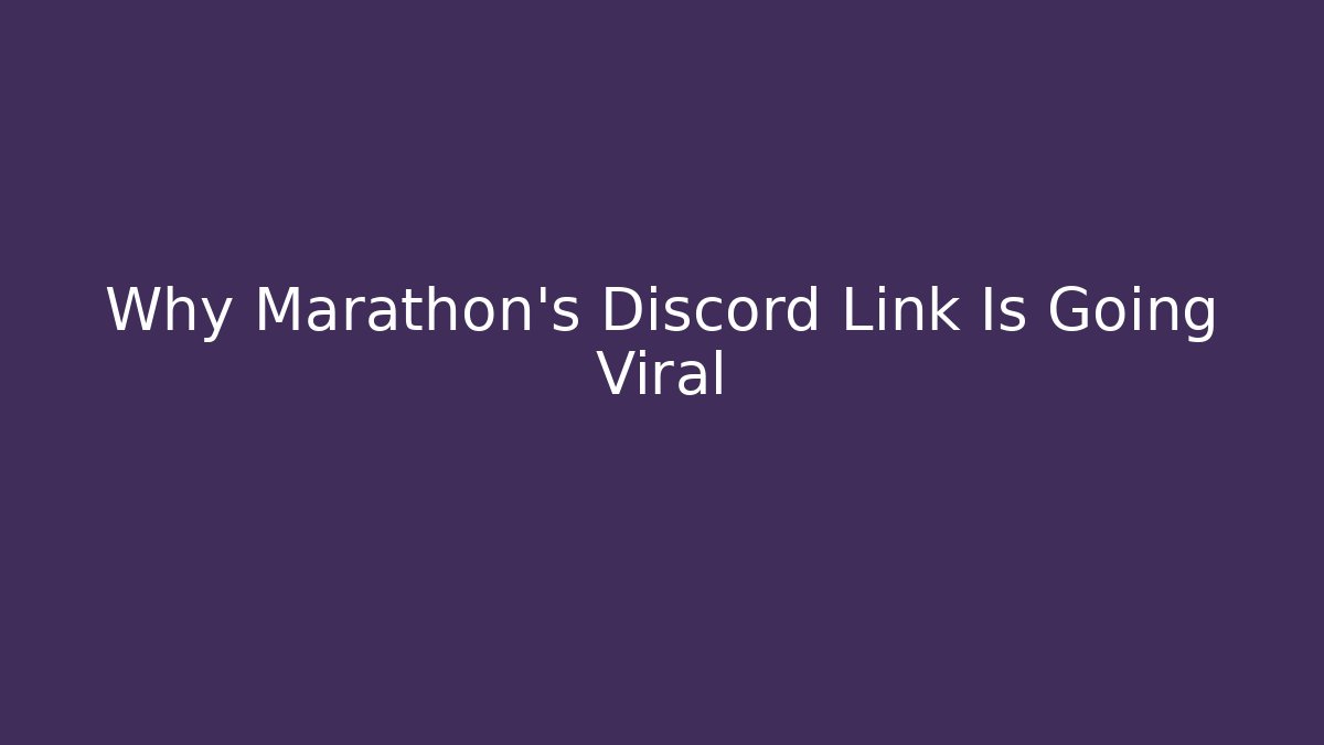 Why Marathon's Discord Link Is Going Viral