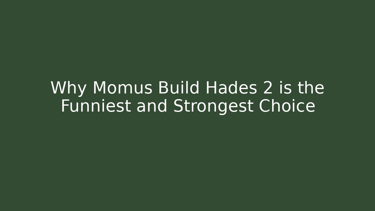 Why Momus Build Hades 2 is the Funniest and Strongest Choice
