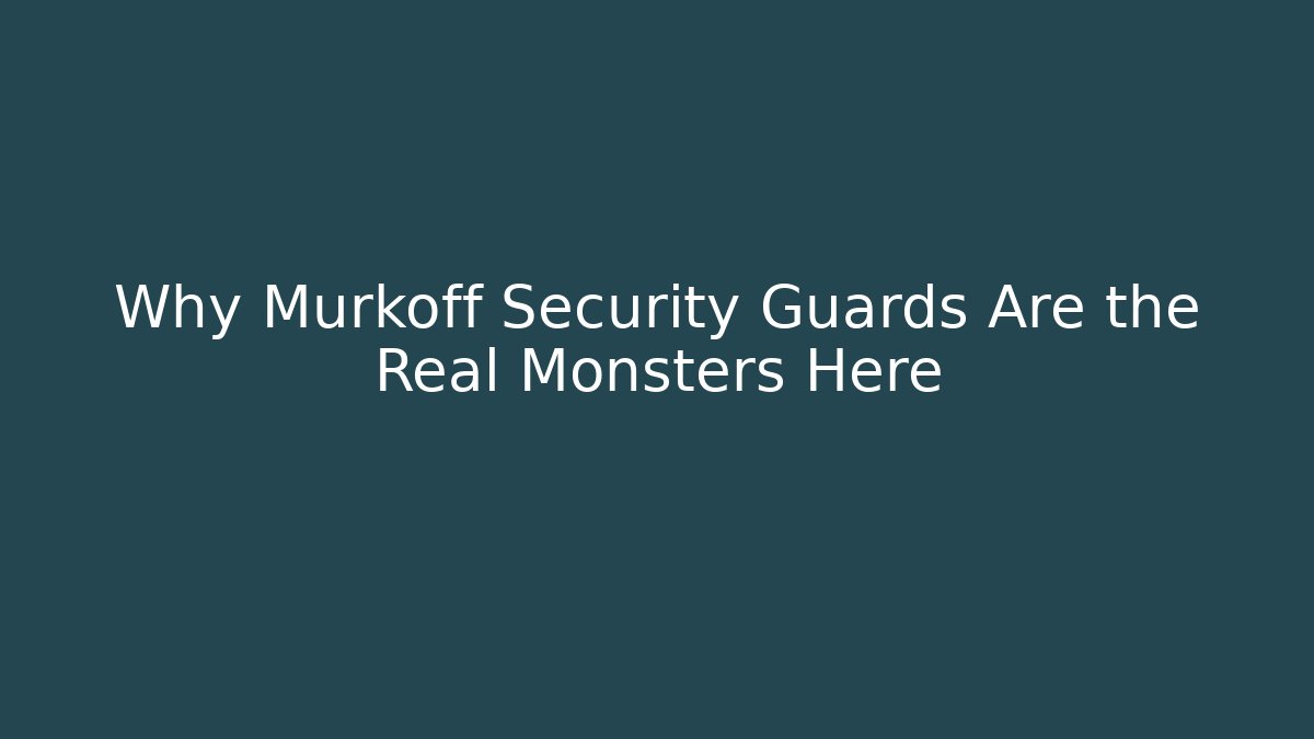 Why Murkoff Security Guards Are the Real Monsters Here