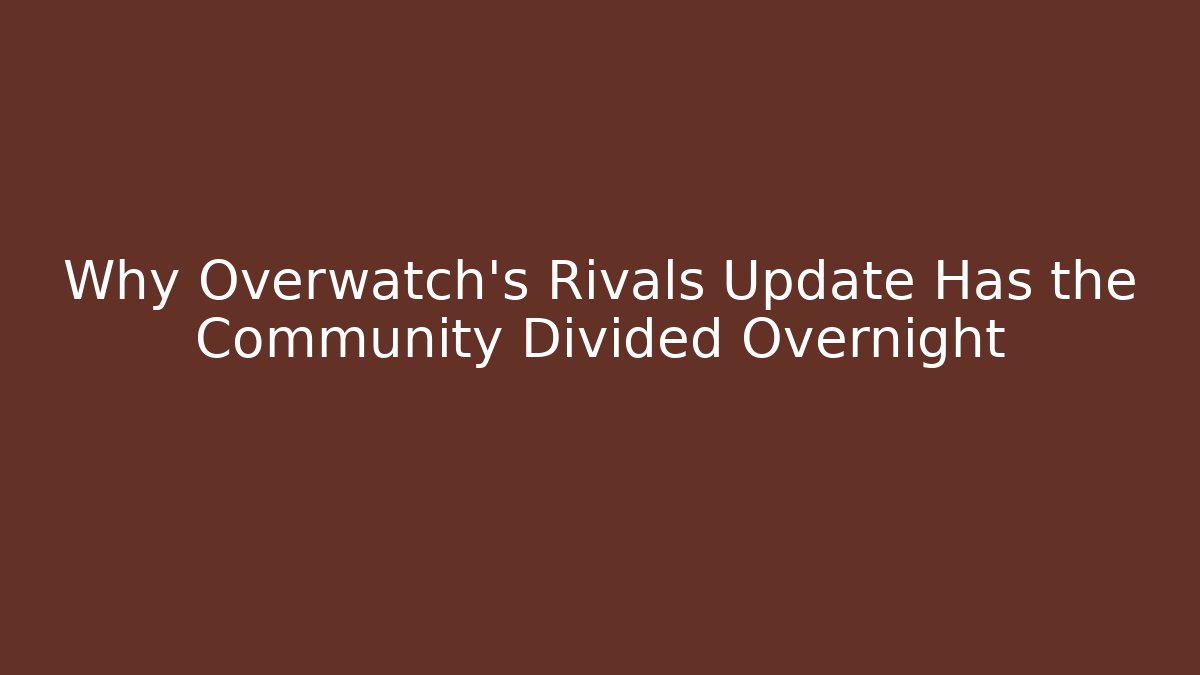 Why Overwatch’s Rivals Update Has the Community Divided Overnight