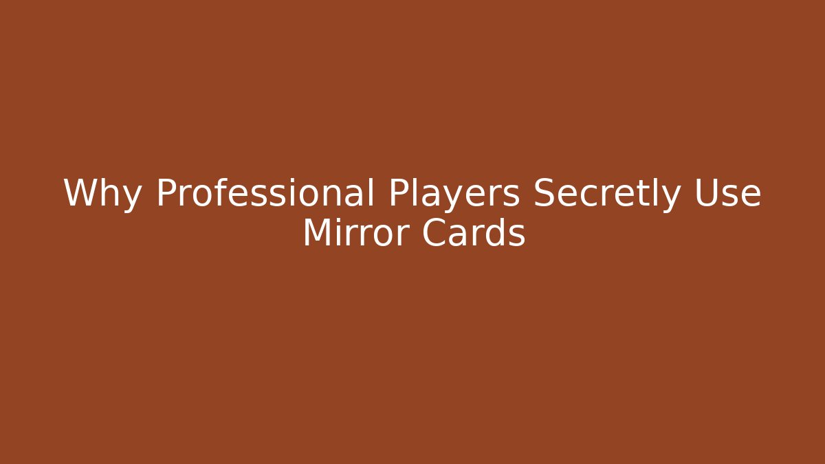 Why Professional Players Secretly Use Mirror Cards